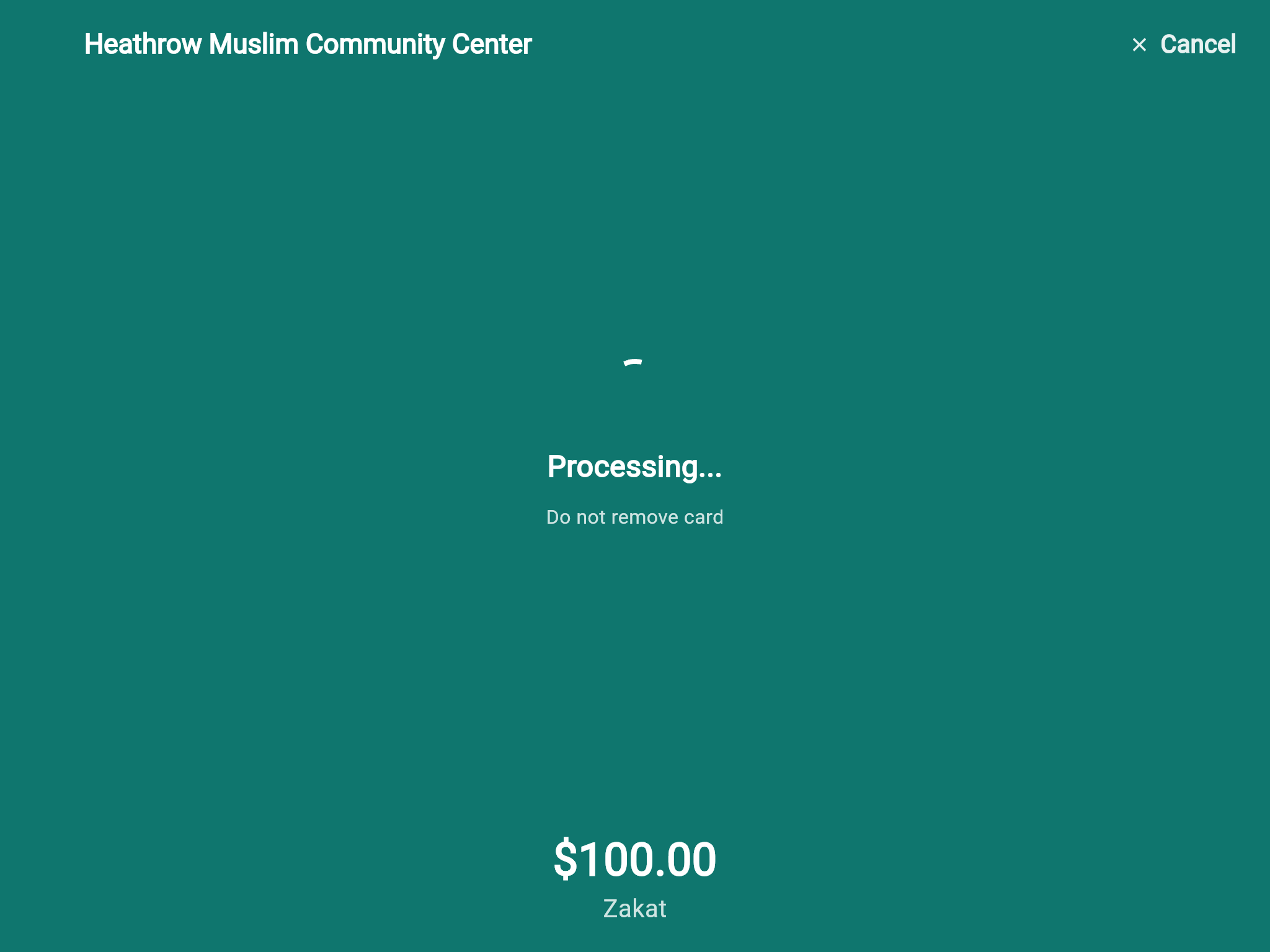 Kiosk processing payment